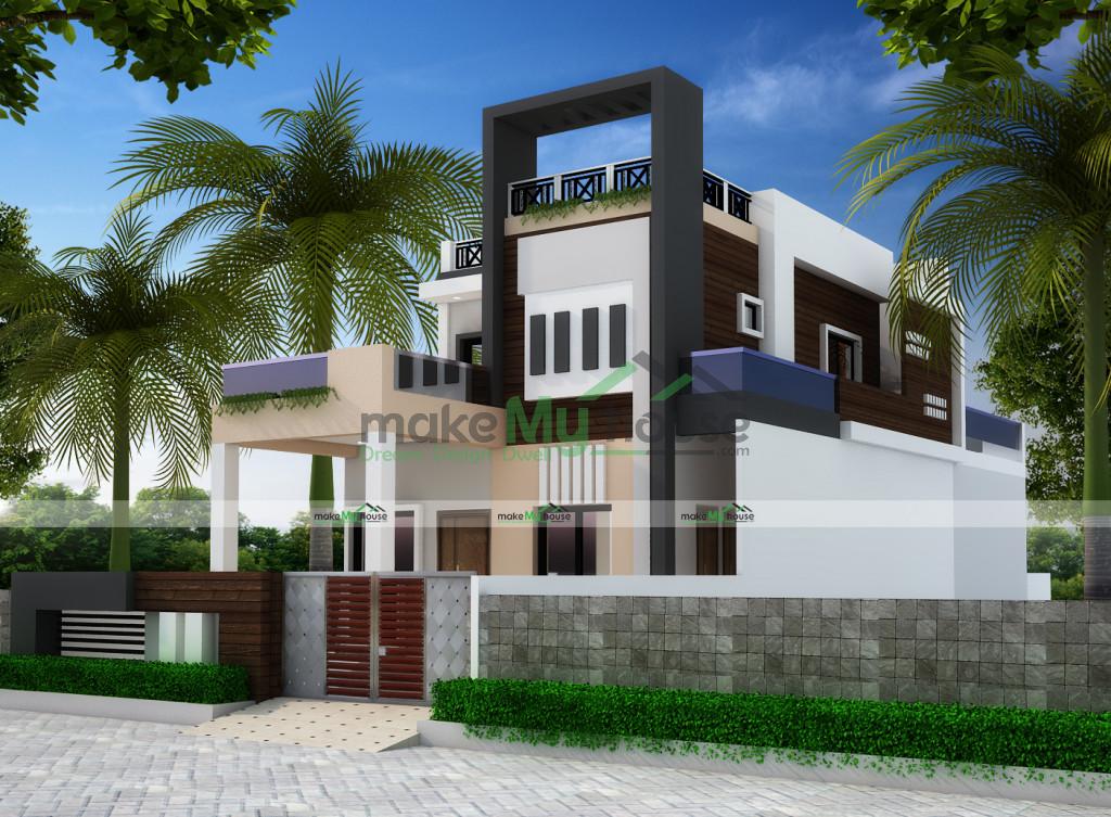 duplex house front view