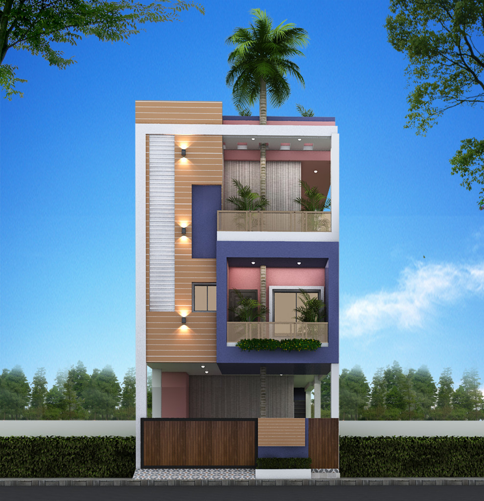 Three Floor House Design