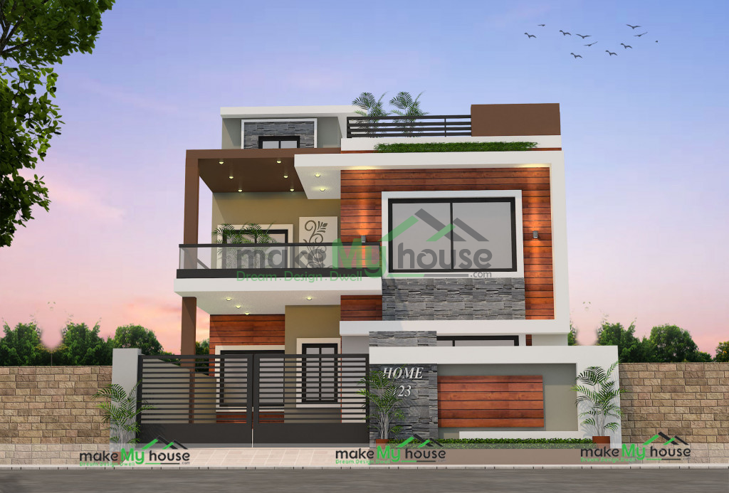 duplex house exterior design