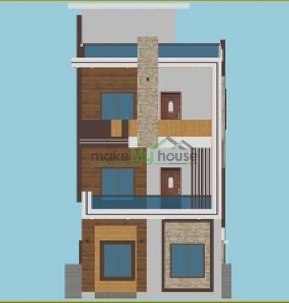 3 floors building elevation design