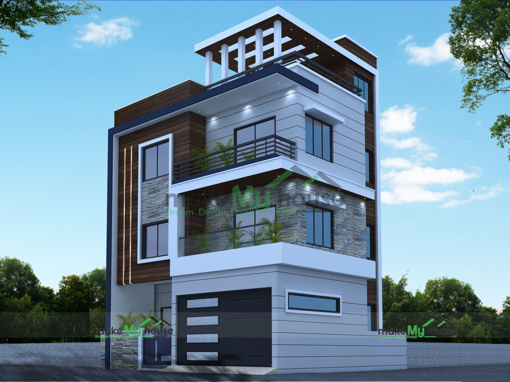 Triplex house elevation design