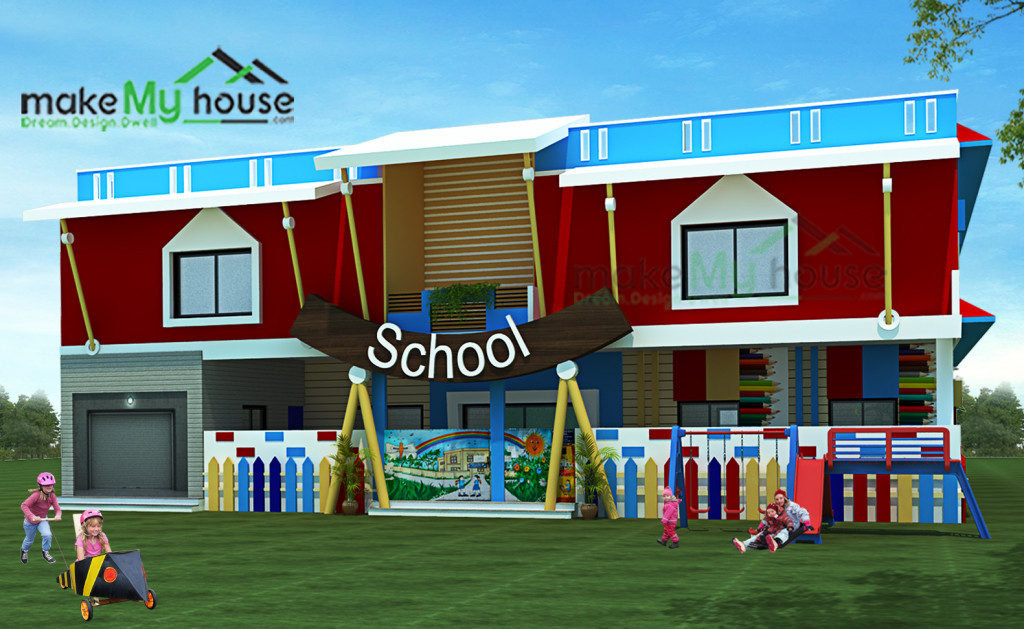 elevation designs for school building