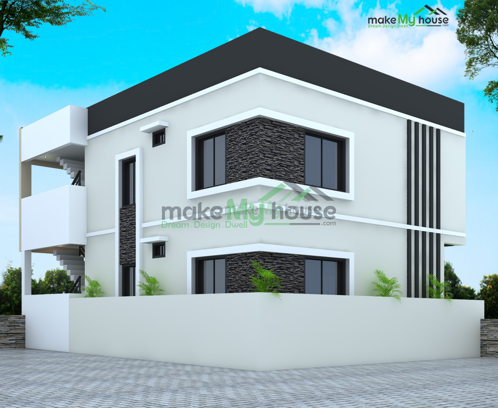 duplex house front view