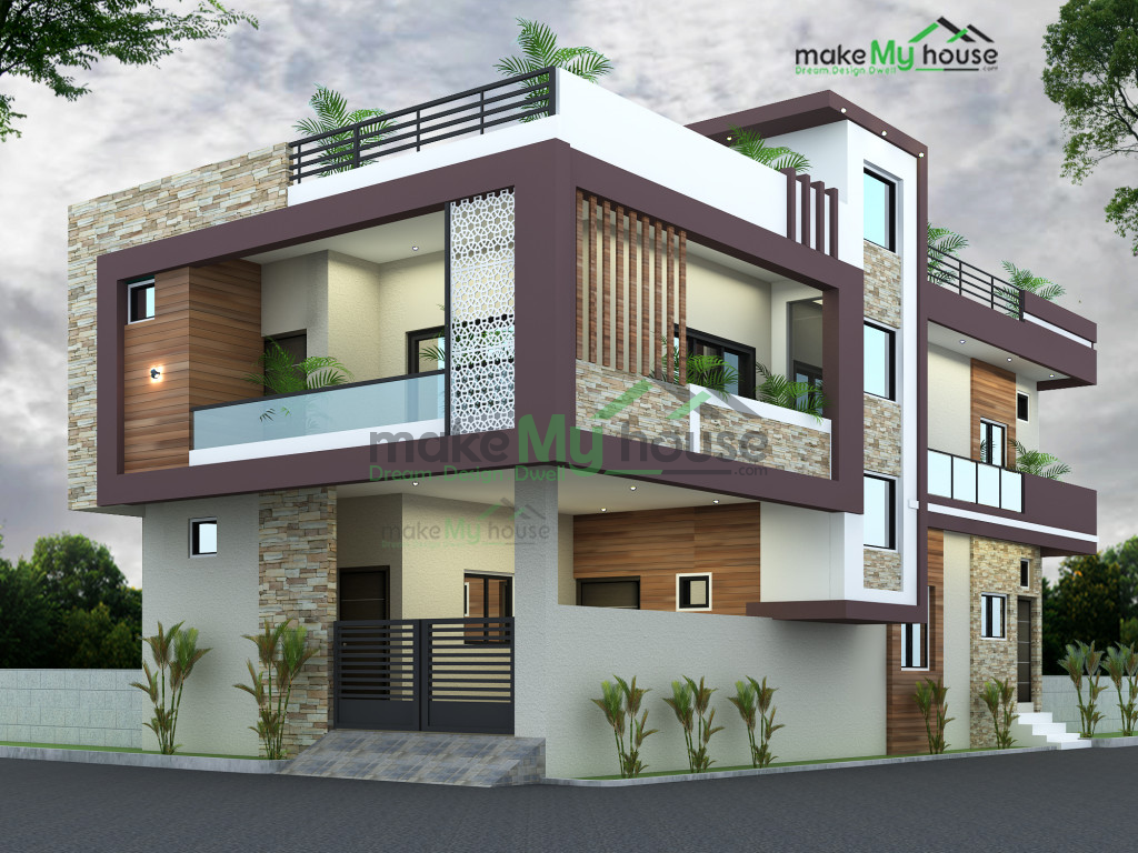 1152Sqft Exterior Elevation Design