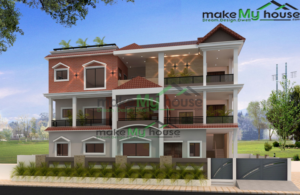 3D front elevation designs 