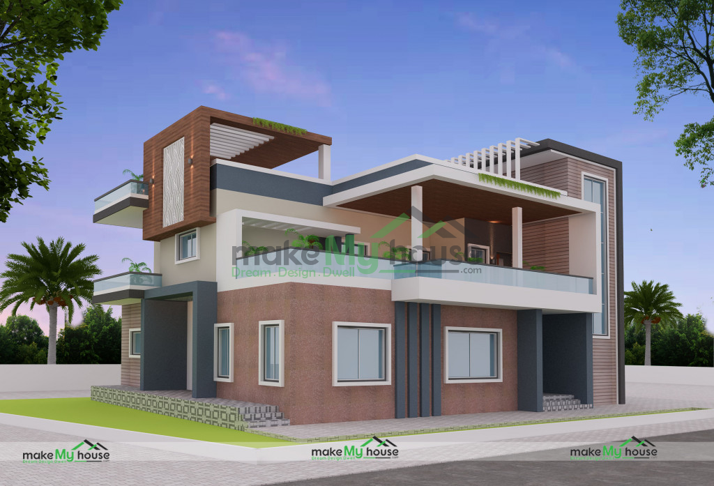 90ft x 58ft Exterior Elevation Design