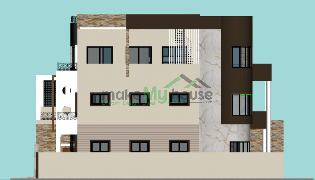 triplex house elevation designs 