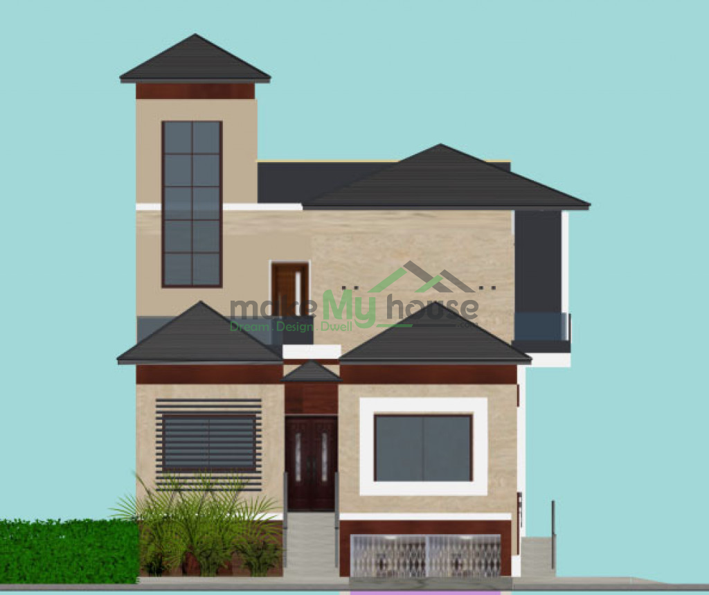 duplex 2d side elevation