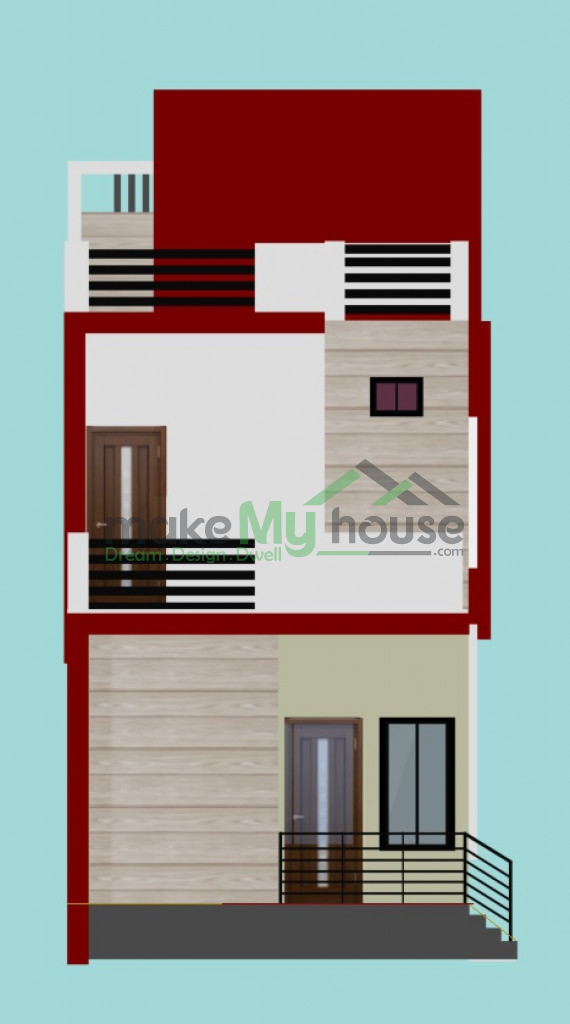 duplex 2d side elevation