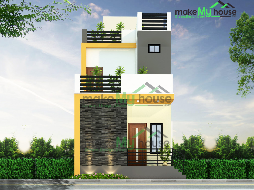 duplex 2d front elevation