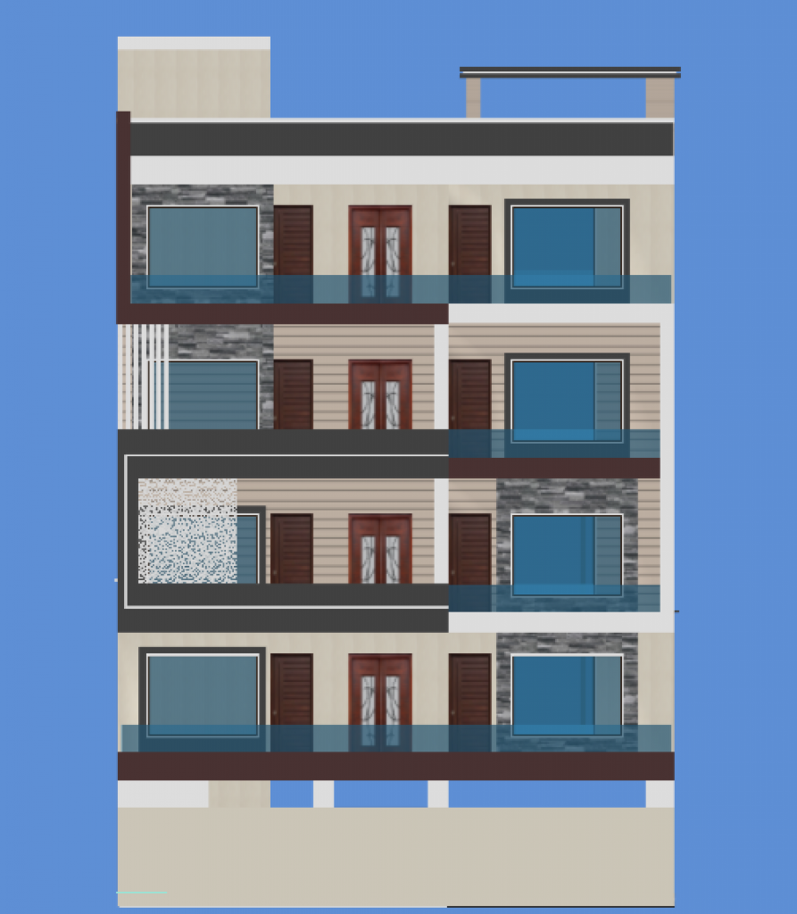 multistory 3d cut section floor plan