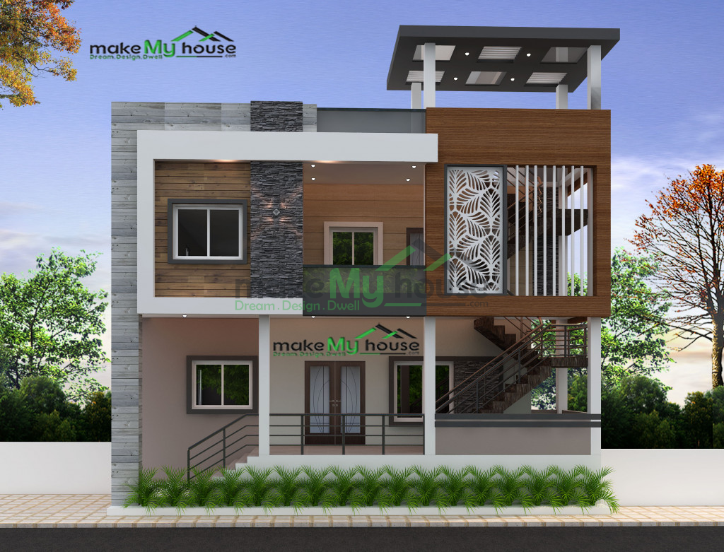 duplex 3d front elevation