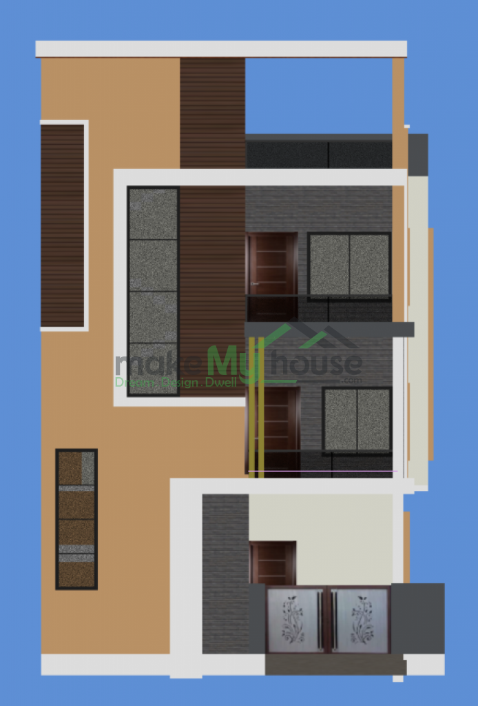 triplex 3d corner elevation