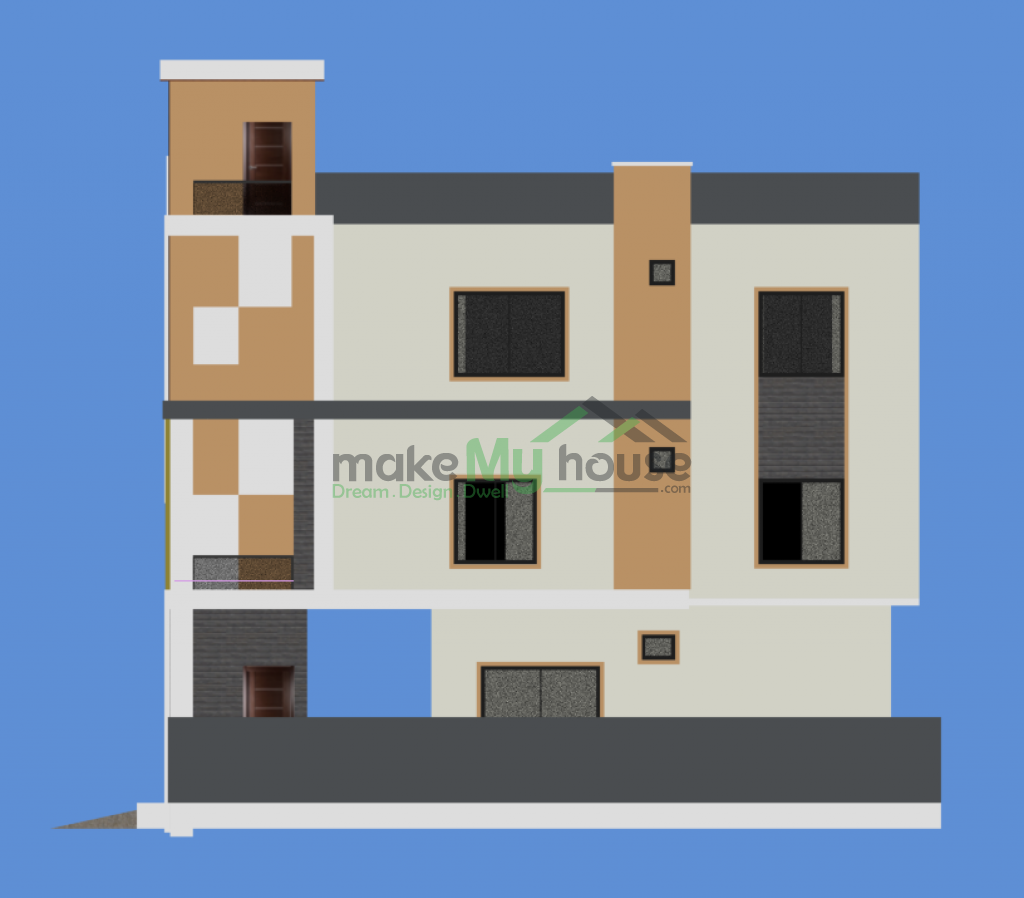 Triplex house elevation design