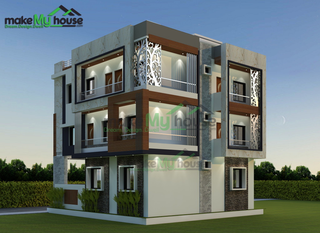 triplex house exterior design