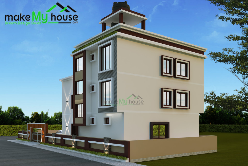 Triplex house elevation design