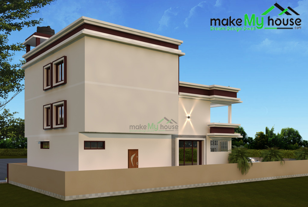 triplex 3d corner elevation