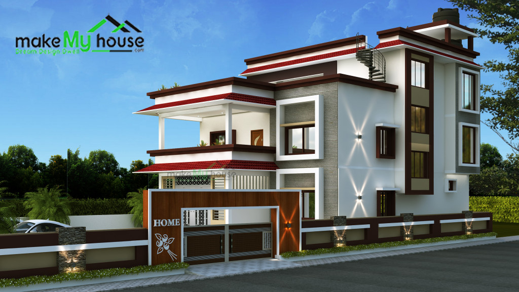 1925Sqft 3D House Design