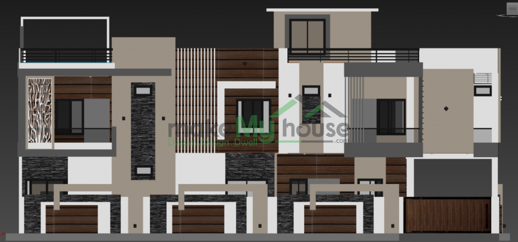 duplex 2d side elevation