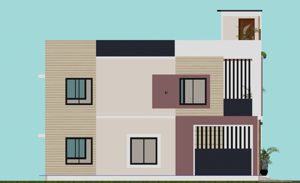 duplex 3d front elevation