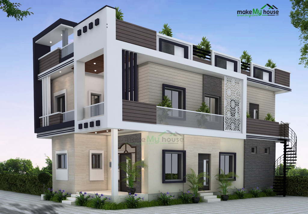 duplex house exterior design