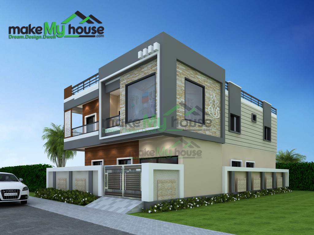 Duplex Exterior Elevation Design