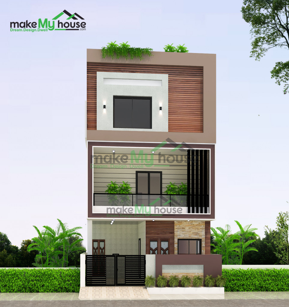 Triplex Floor Plan Exterior house design