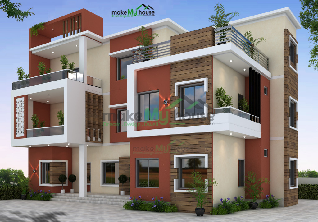 two family house elevation design