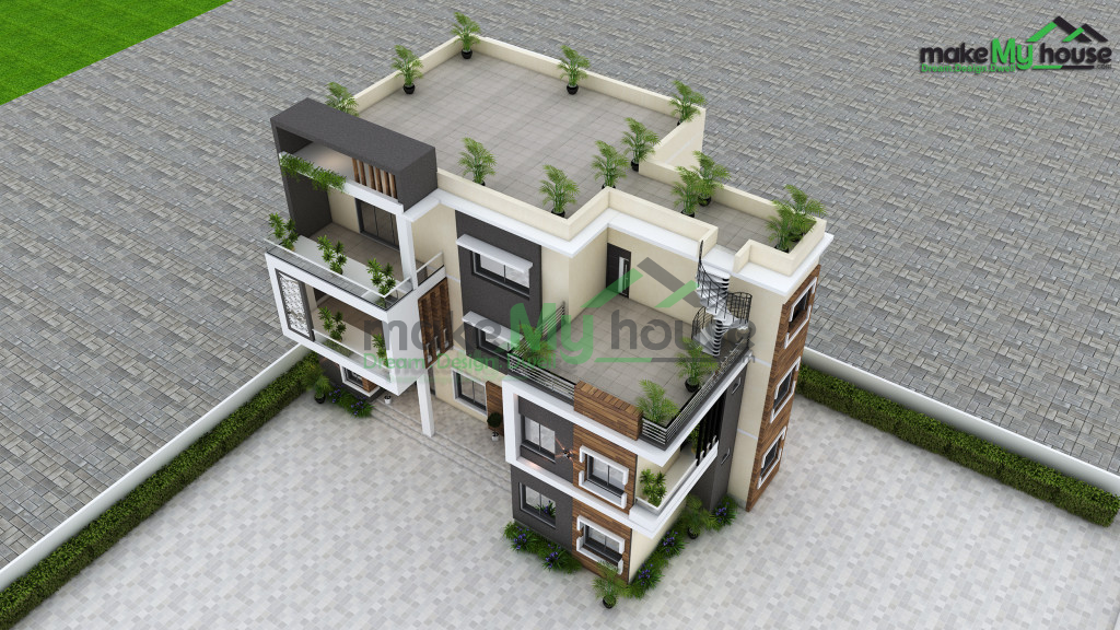 Triplex house elevation design