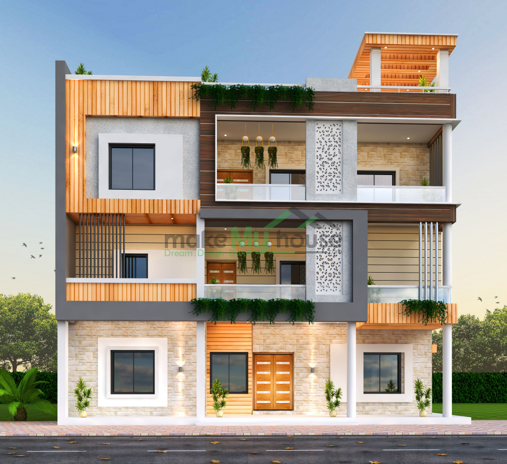 Triplex house elevation design