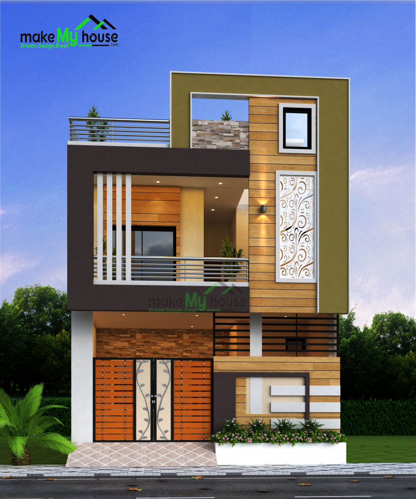 22ft x 60ft Exterior house design