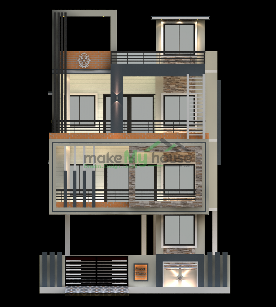 triple story elevation design