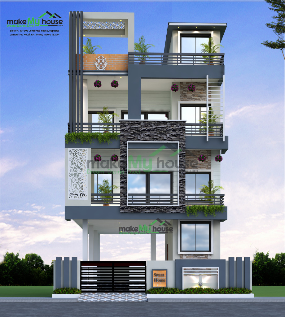 24ft x 34ft Exterior house design