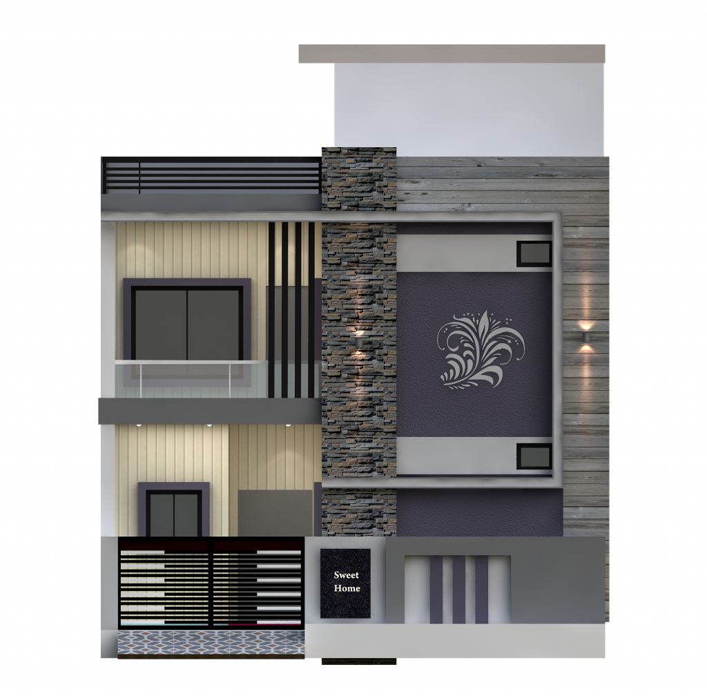 Duplex Floor Plan with Puja Room