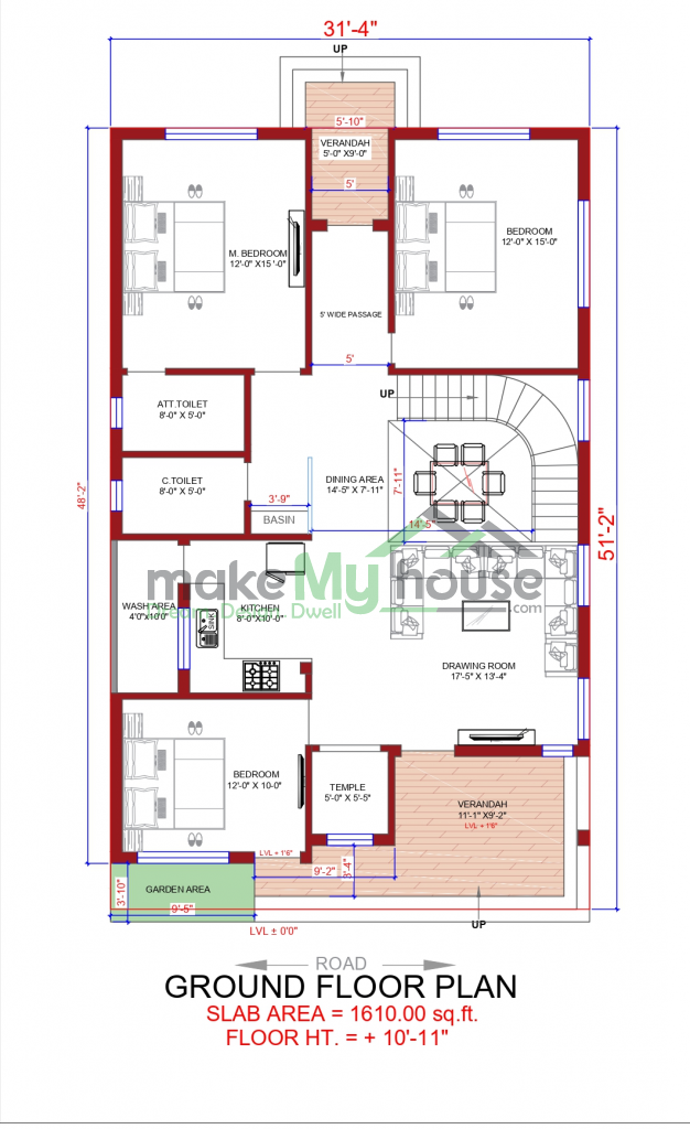 Duplex 3D House Design