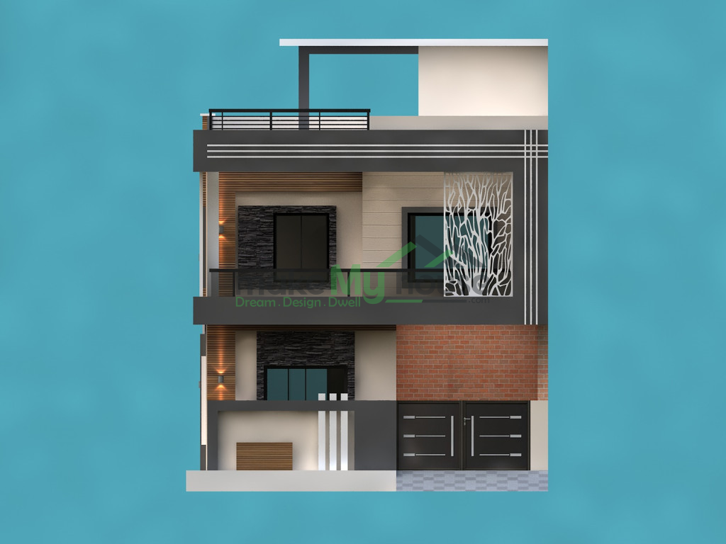 Residential Duplex 3D Elevation