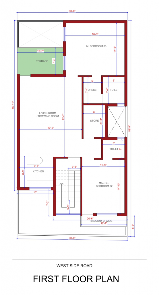 31x60 house plan