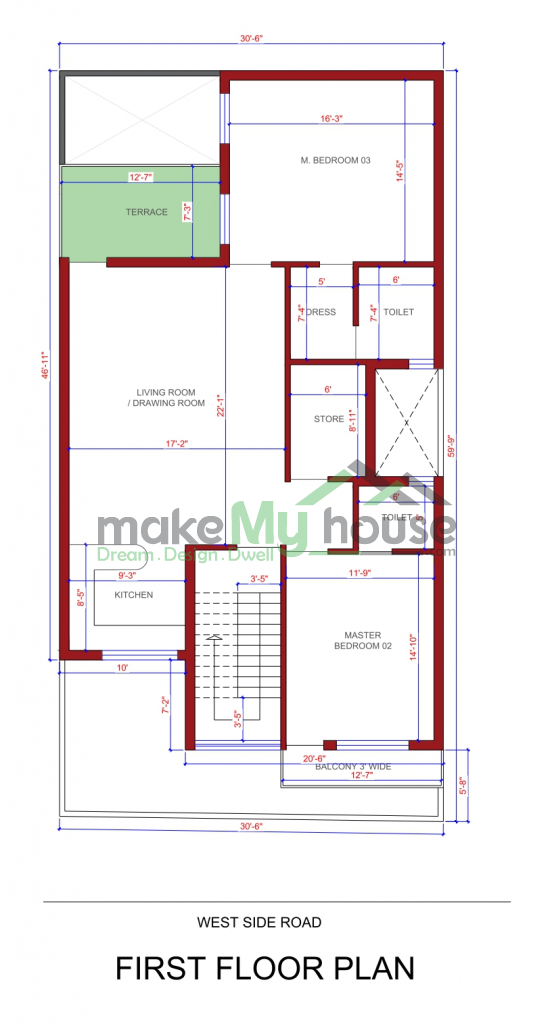 31x60 house plan