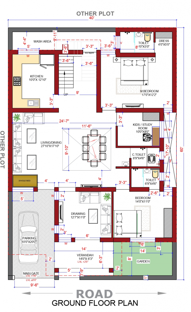 40x60 House Plan