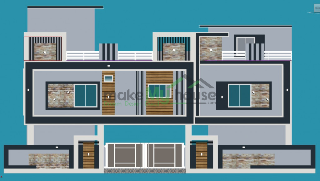 duplex 2d elevation