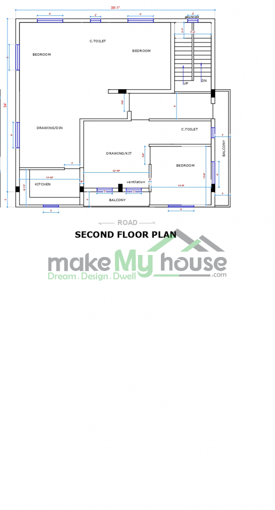 second floor plan