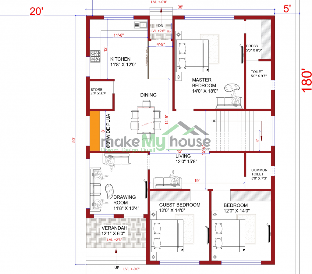 simplex floor plan