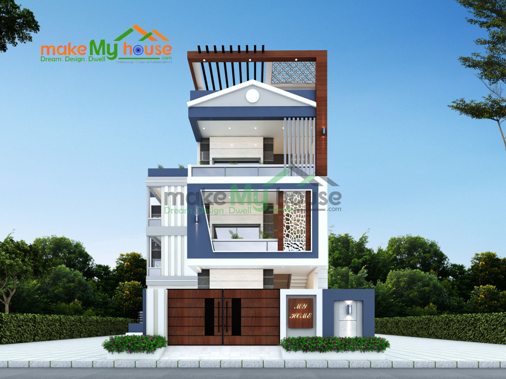 Triplex Floor Plan Exterior house design