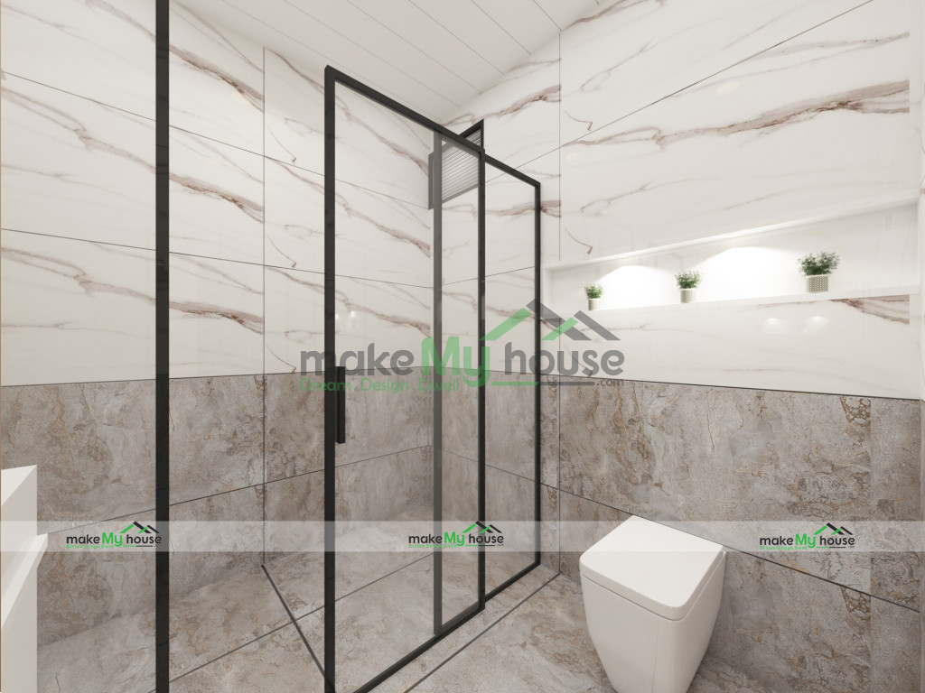 bathroom interior with bathtub 