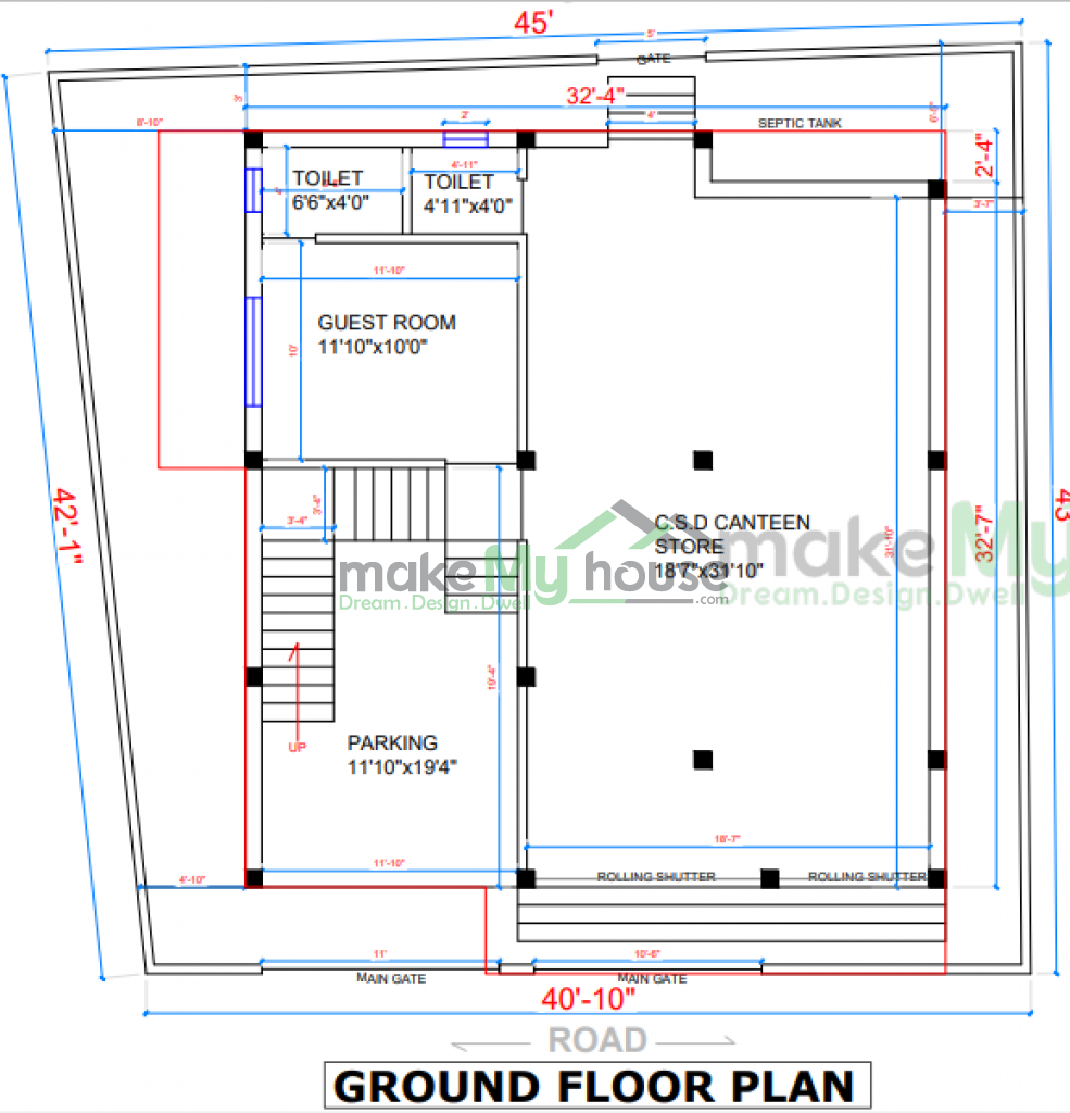 45x45 Floor Plan