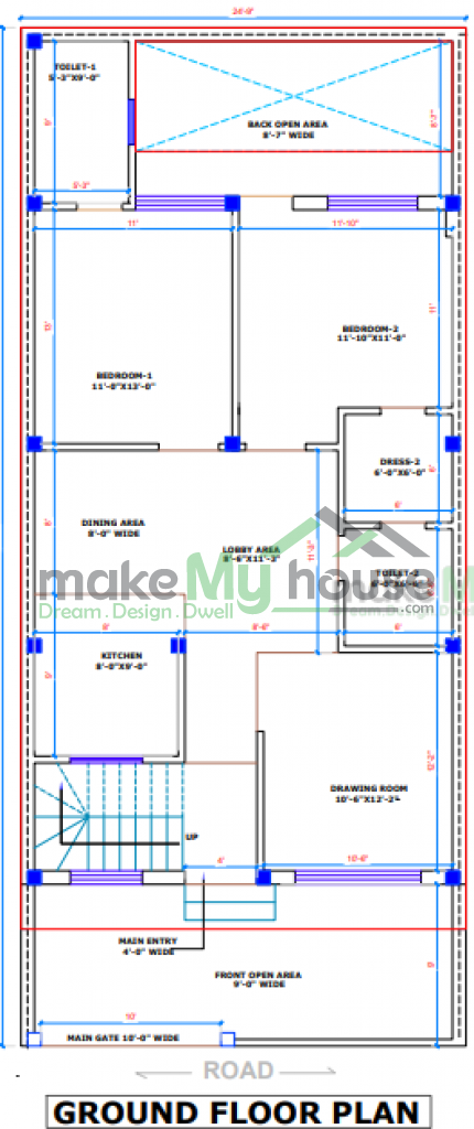 24x56 house plan