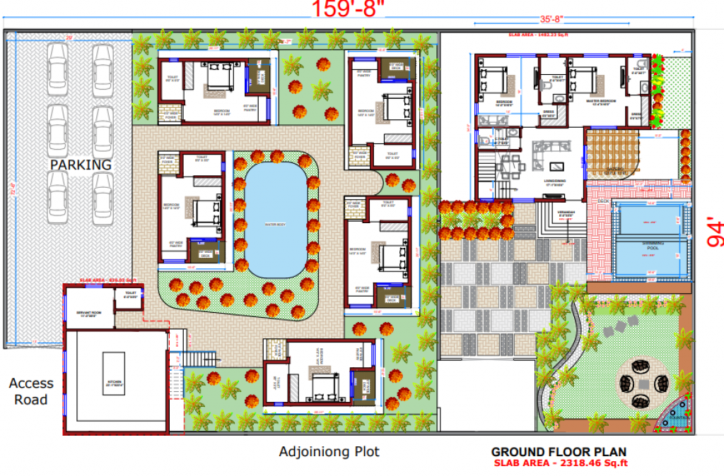 2318 sqft floor plan