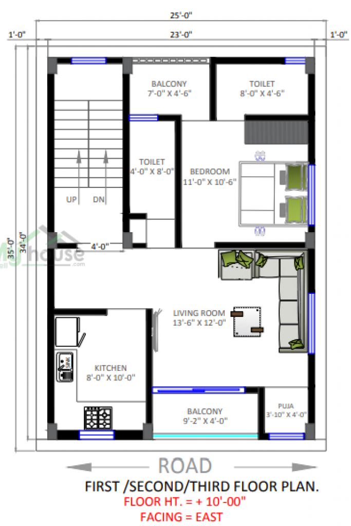 900 sq ft house design