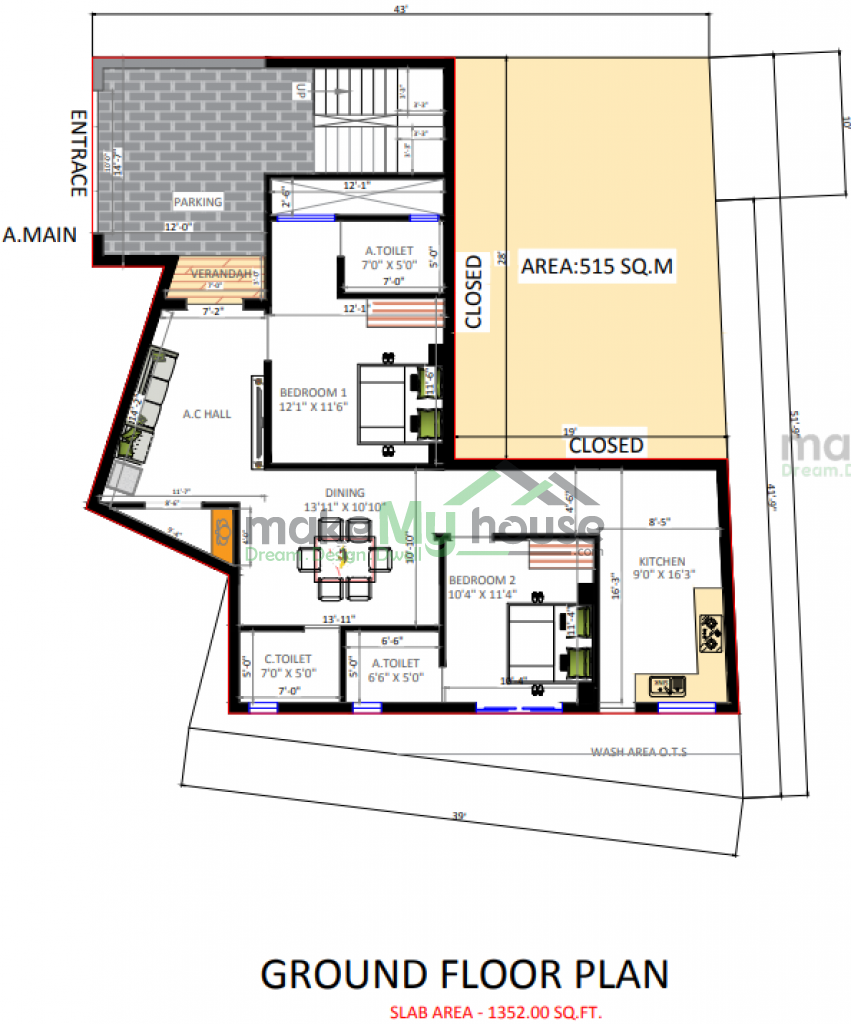 2184Sqft House Design