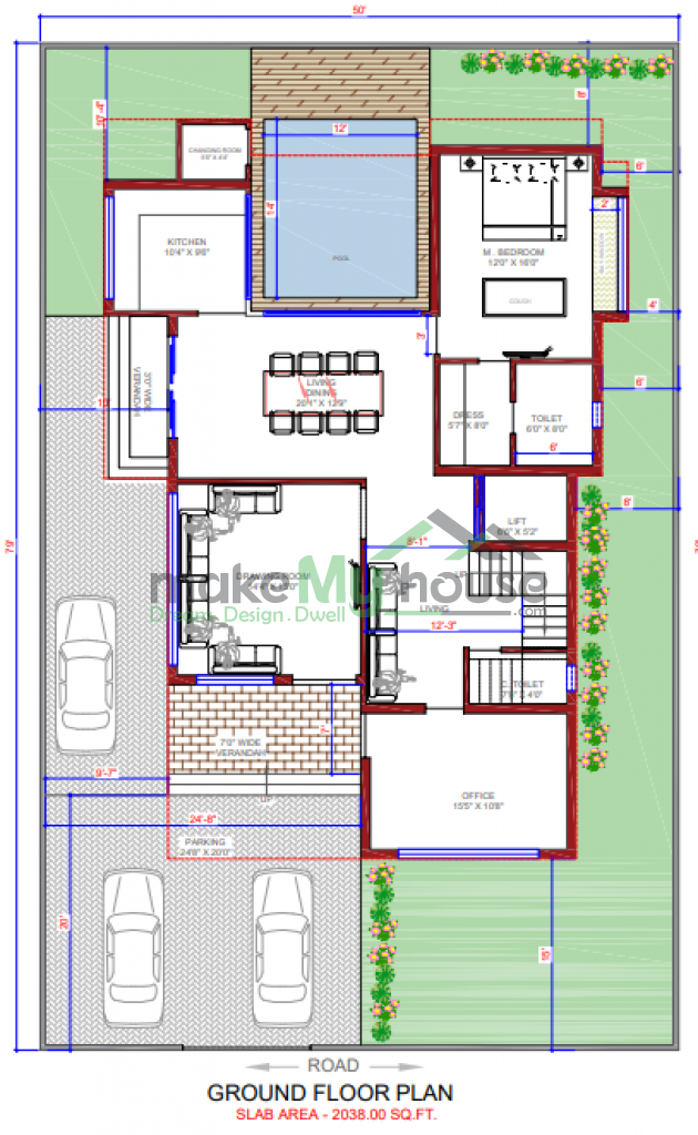 3950Sqft 3D House Design